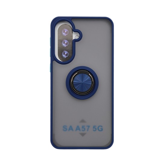 Capa com Anel de Suporte para Samsung Galaxy A57 5G Azul Escuro Fumado